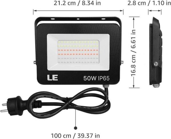 2x vanjski LED reflektor RGB s udaljenim 50W IP65