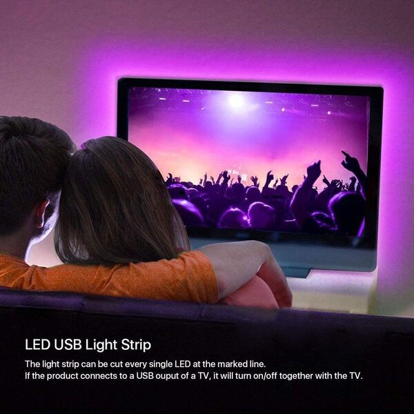 TV 5050 LED Strip RGB 2M USB IP65 - TV rasvjeta