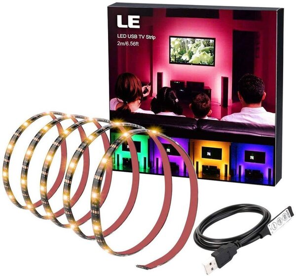TV 5050 LED Strip RGB 2M USB IP65 - TV rasvjeta