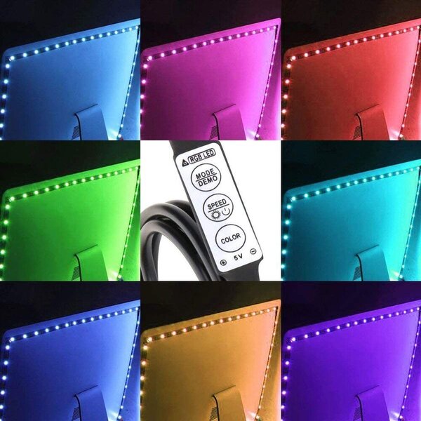 TV 5050 LED Strip RGB 2M USB IP65 - TV rasvjeta
