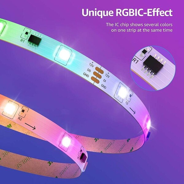 5m set LED Strip RGB samo -Adhesive 150 LED SMD 5050 Glazba