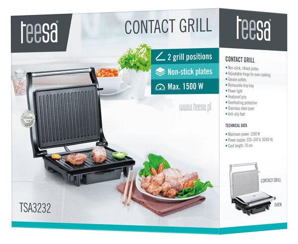 1500W Inox toster i kontaktirajte djevojku za sendvice panins tlo