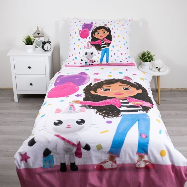 Pamučna dječja posteljina za krevet za jednu osobu 140x200 cm Gabby's Dollhouse "Confetti" – Jerry Fabrics