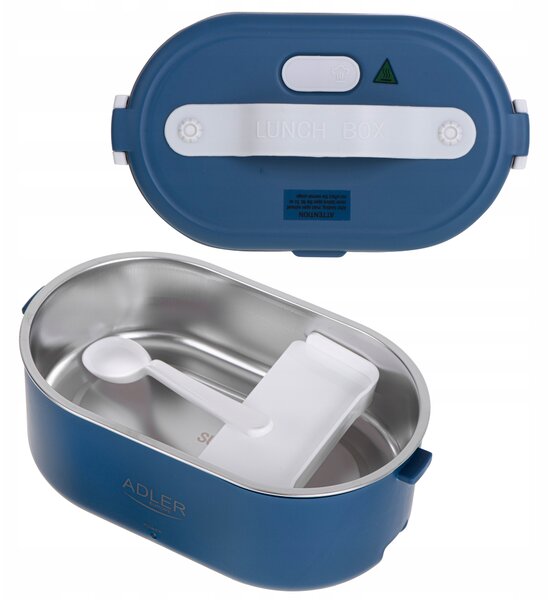 48W Inox Električno grijanje kutija za ručak spremnik 800 ml plava