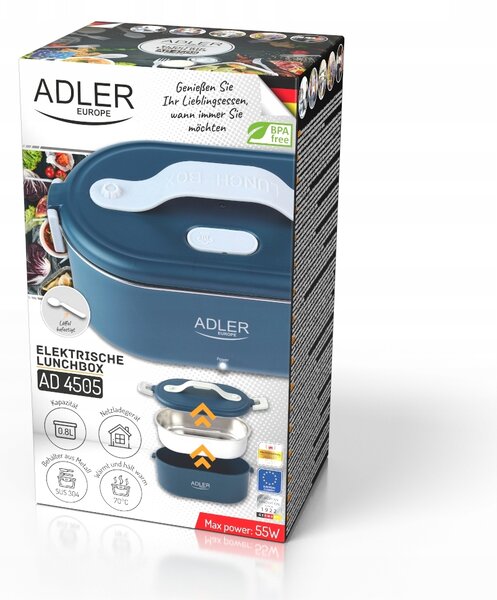 48W Inox Električno grijanje kutija za ručak spremnik 800 ml plava