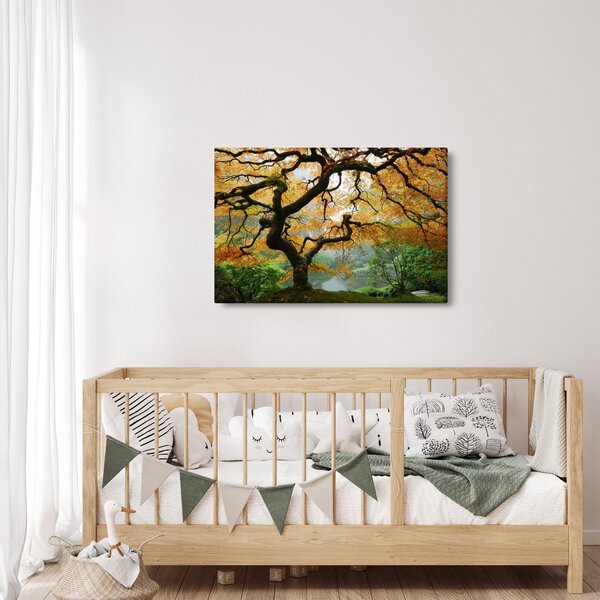 Slika rumenega japonskega javorja, Portland, Oregon (90x60 cm)