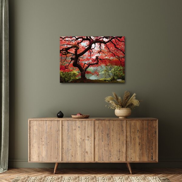 Slika rdečega japonskega javorja, Portland, Oregon (70x50 cm)