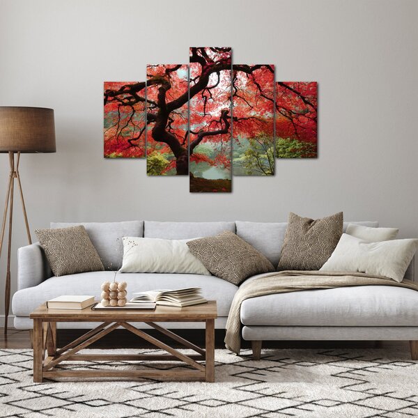 Slika rdečega japonskega javorja, Portland, Oregon (150x105 cm)