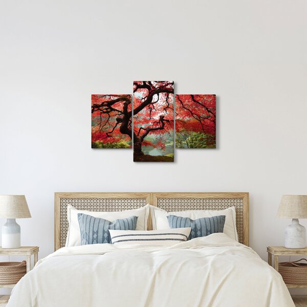 Slika rdečega japonskega javorja, Portland, Oregon (90x60 cm)