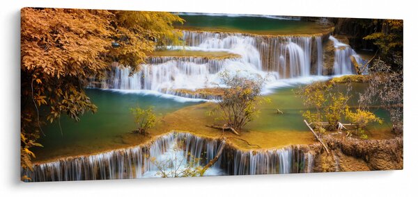 Slika - Slapovi Huay Mae Khamin, Tajska (120x50 cm)