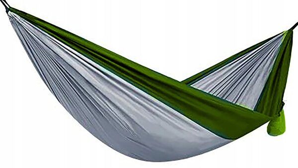 Garden Hammock za dvije 260x131cm do 150 kg najlonsko zeleno sivo