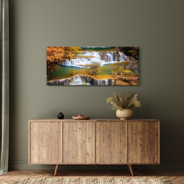 Slika - Slapovi Huay Mae Khamin, Tajska (120x50 cm)