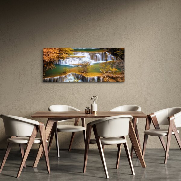 Slika - Slapovi Huay Mae Khamin, Tajska (120x50 cm)