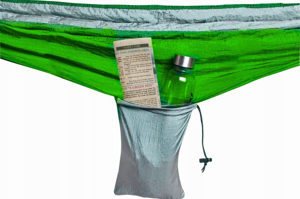 Garden Hammock za dvije 260x131cm do 150 kg najlonsko zeleno sivo