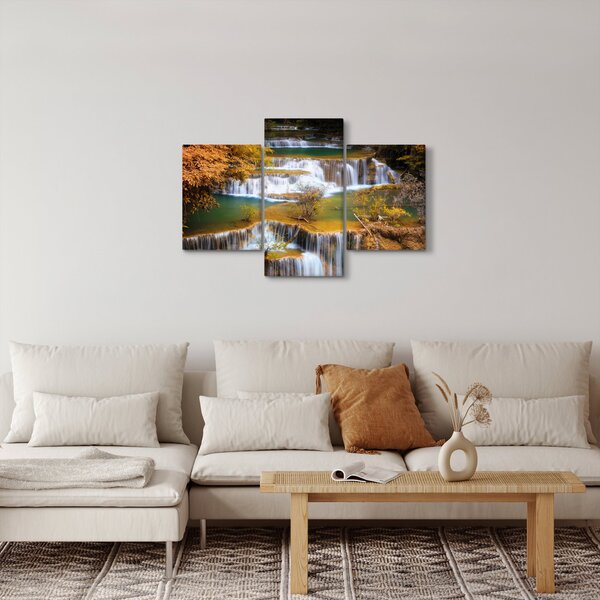 Slika - Slapovi Huay Mae Khamin, Tajska (90x60 cm)