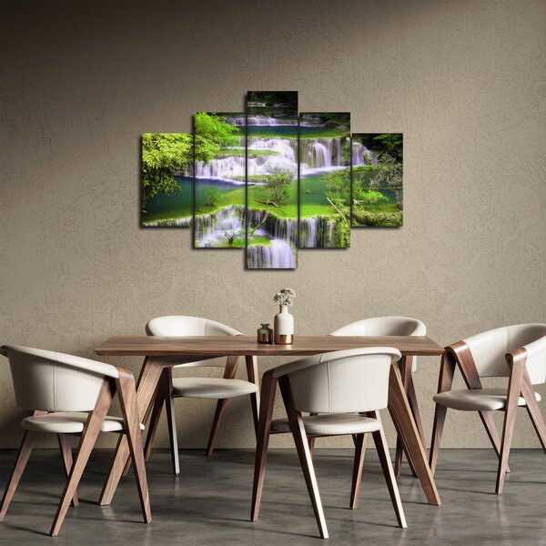 Slika - Slapovi Huay Mae Khamin, Kanchanaburi, Tajska (150x105 cm)