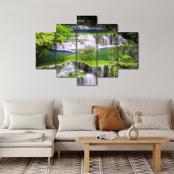 Slika - Slapovi Huay Mae Khamin, Kanchanaburi, Tajska (150x105 cm)