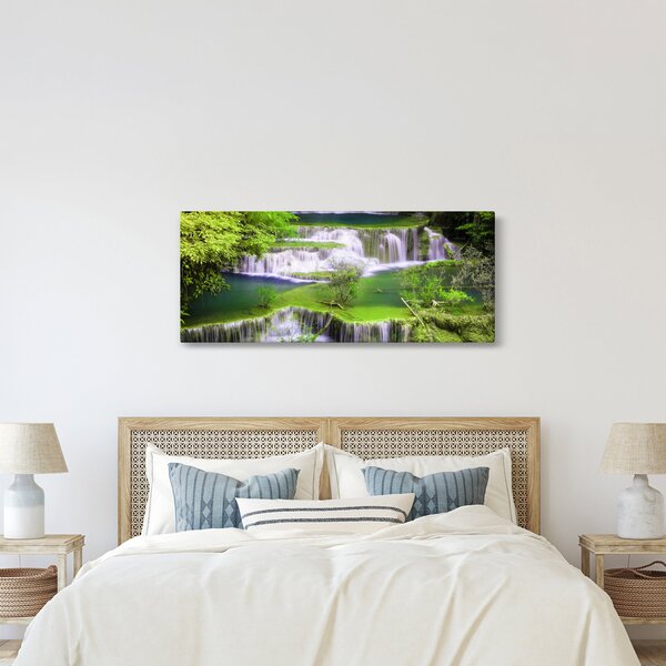 Slika - Slapovi Huay Mae Khamin, Kanchanaburi, Tajska (120x50 cm)