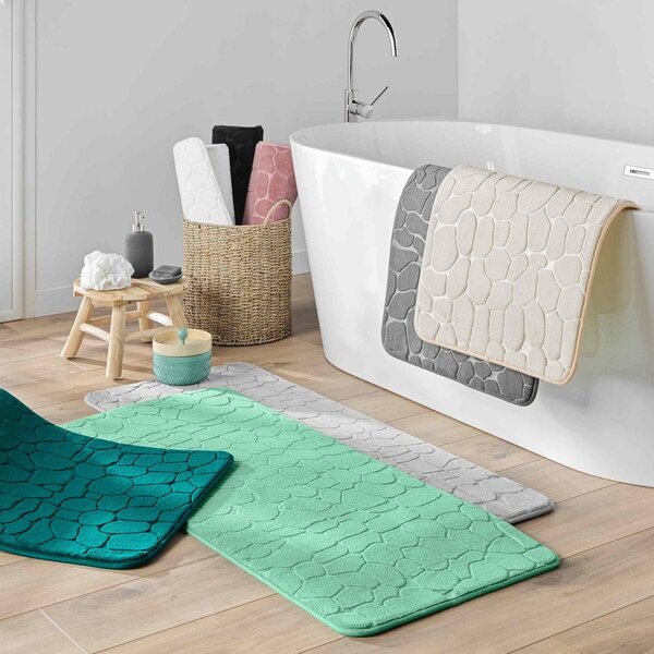 Bež tekstilna kupaonska prostirka 50x120 cm Ricochet – douceur d'intérieur