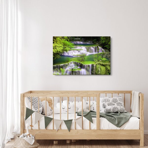Slika - Slapovi Huay Mae Khamin, Kanchanaburi, Tajska (90x60 cm)