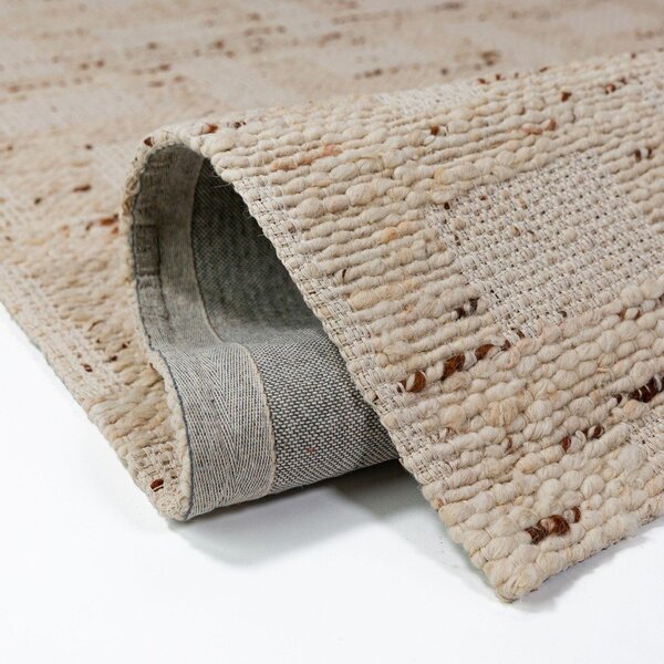Ručno rađen tepih od mješavine vune u prirodnoj boji 140x200 cm Rova Blend – Flair Rugs