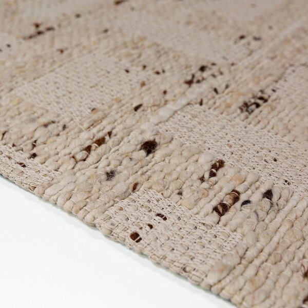 Ručno rađen tepih od mješavine vune u prirodnoj boji 140x200 cm Rova Blend – Flair Rugs