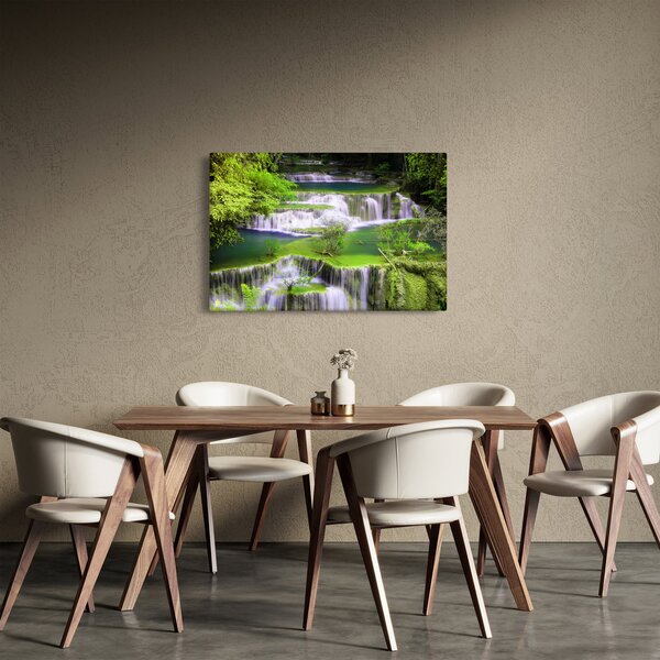 Slika - Slapovi Huay Mae Khamin, Kanchanaburi, Tajska (90x60 cm)