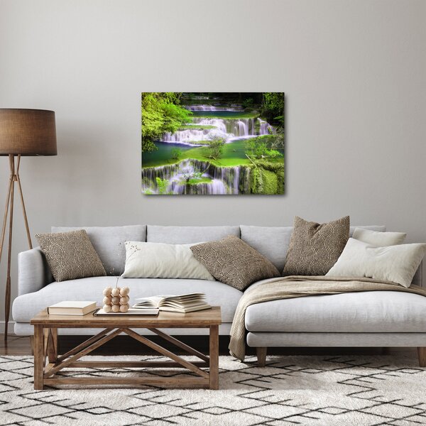 Slika - Slapovi Huay Mae Khamin, Kanchanaburi, Tajska (70x50 cm)