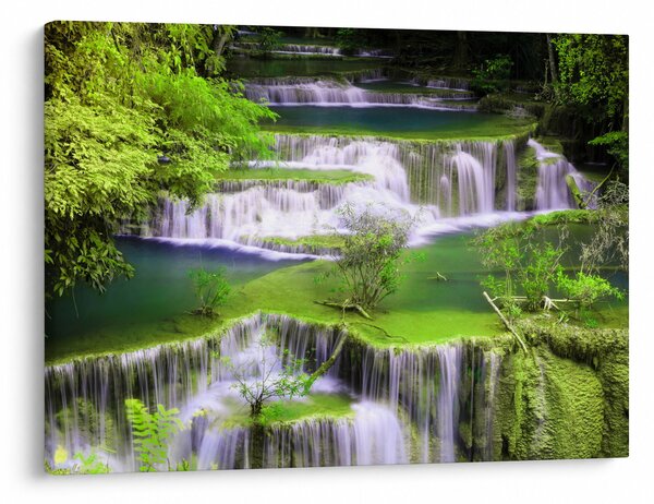 Slika - Slapovi Huay Mae Khamin, Kanchanaburi, Tajska (70x50 cm)