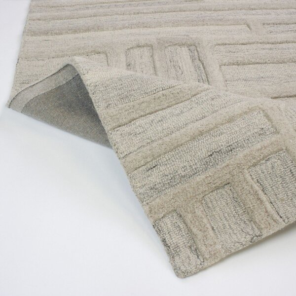 Sivo-bež ručno rađena vunena staza 80x300 cm Elva – Flair Rugs