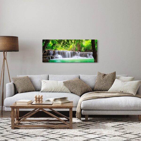 Slika slapa v Kanchanaburiju na Tajskem (120x50 cm)