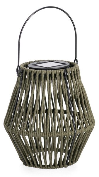 Kaki zelena LED lanterna sa solarnim panel (visina 17 cm) Juny – Yes Everyday