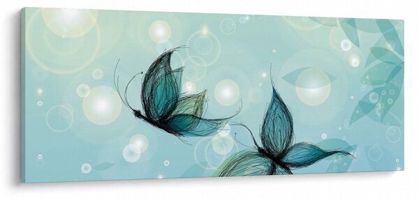 Slika - Modri ​​metulji (120x50 cm)