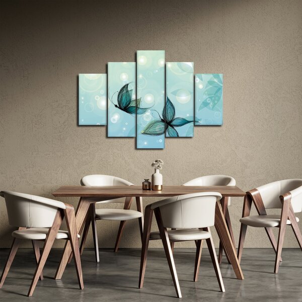 Slika - Modri ​​metulji (150x105 cm)
