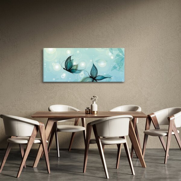 Slika - Modri ​​metulji (120x50 cm)