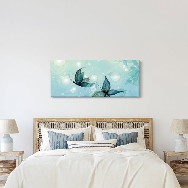 Slika - Modri ​​metulji (120x50 cm)