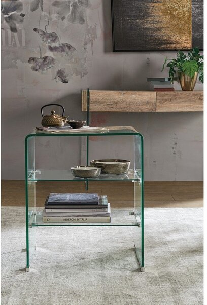 Stakleni pomoćni stol 40x50 cm Iride – Bizzotto