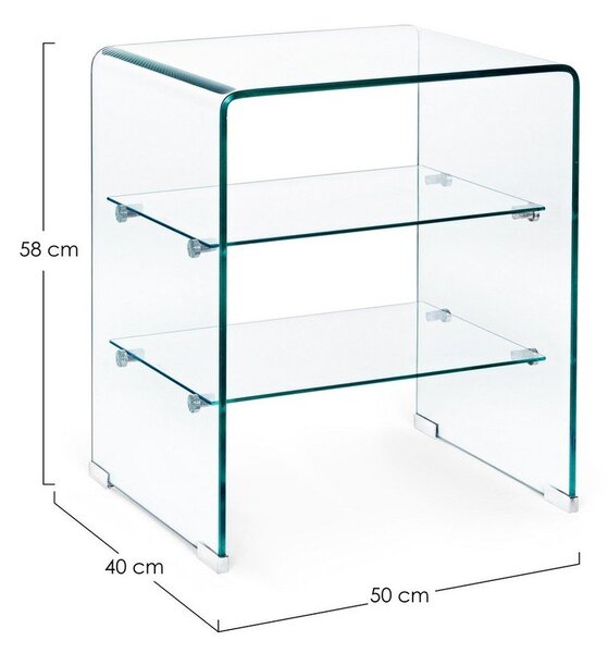 Stakleni pomoćni stol 40x50 cm Iride – Bizzotto