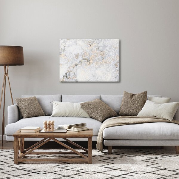 Slika bele mandale (70x50 cm)