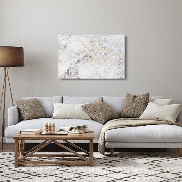 Slika bele mandale (90x60 cm)