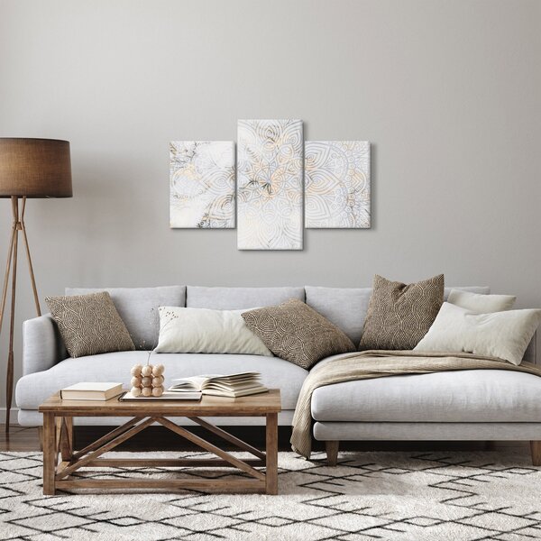 Slika bele mandale (90x60 cm)