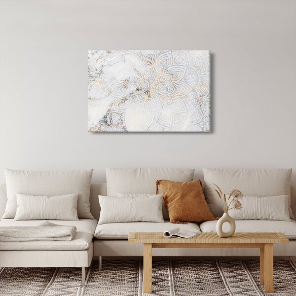 Slika bele mandale (90x60 cm)
