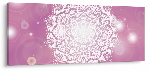 Slika mandale v roza ozadju (120x50 cm)