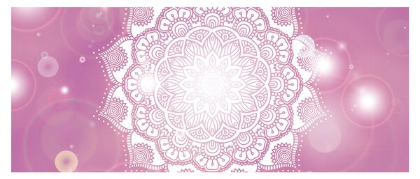 Slika mandale v roza ozadju (120x50 cm)