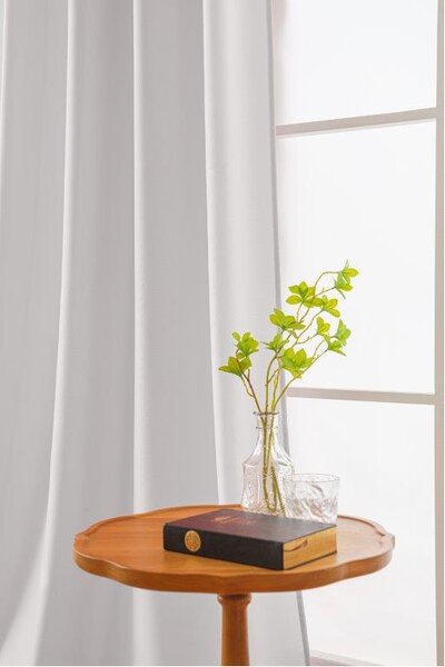 Zavjesa OXFORD LIGHT 140x250 cm, bijela Sistem za vješanje: Traka za nabiranje