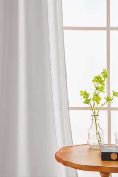 Zavjesa OXFORD LIGHT 140x250 cm, bijela Sistem za vješanje: Traka za nabiranje
