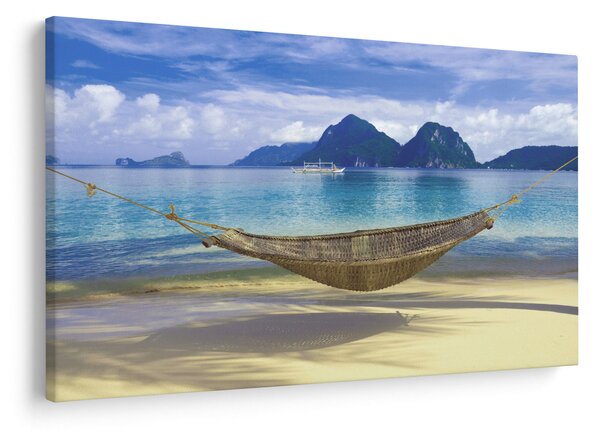 Slika viseče mreže na plaži 2 (90x60 cm)
