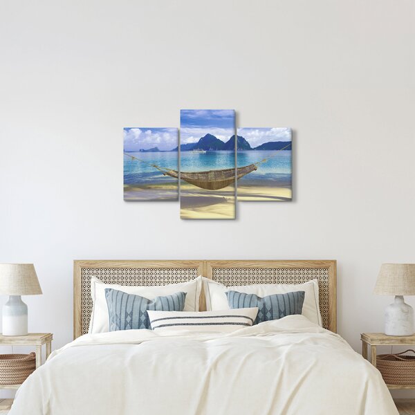 Slika viseče mreže na plaži 2 (90x60 cm)