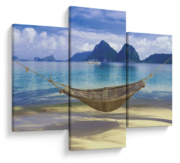 Slika viseče mreže na plaži 2 (90x60 cm)