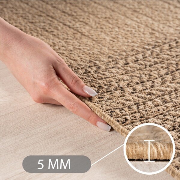 Smeđi okrugao unutarnji i vanjski tepih ø 80 cm Timber 1405 – Ayyildiz Carpets